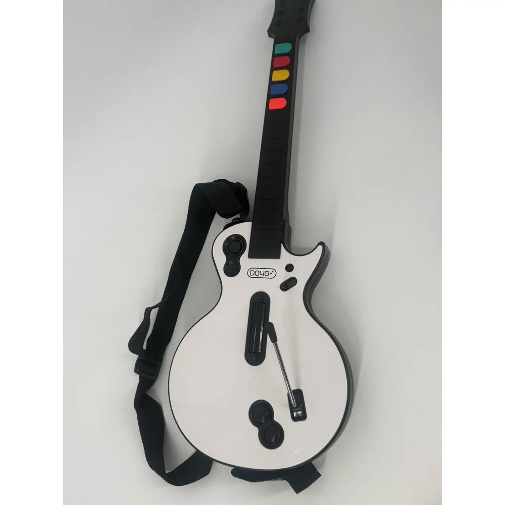 DOYO Wireless Guitar Controller‎ for PS3 Guitar Hero White (No Dongle) Tested